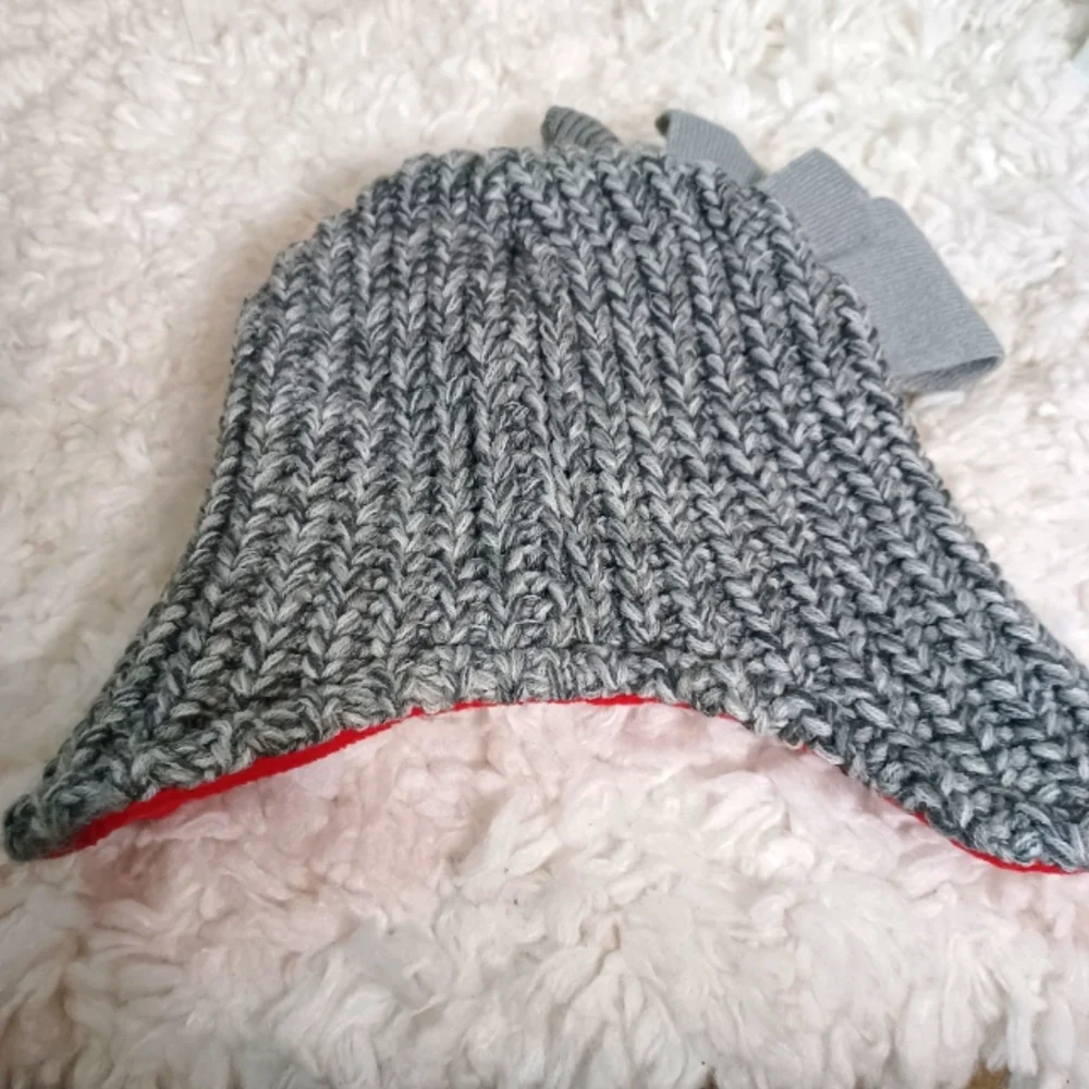 P.S. From Aeropostale Beanie with Mittens One Size  Gray